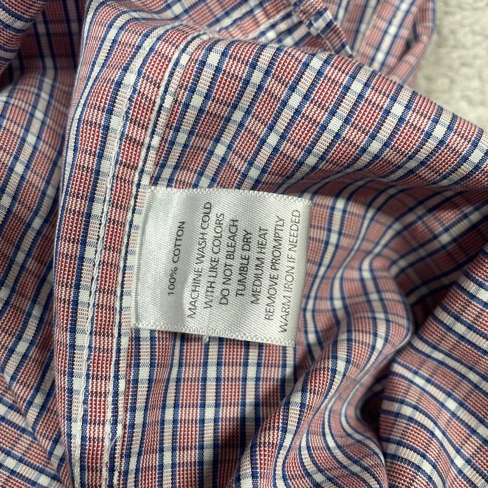 Untuckit Dress Shirt Mens Extra Large Slim Fit Wrinkle Free Cotton‎ Plaid
